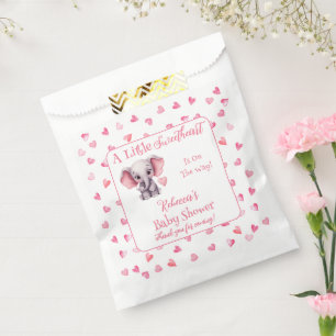 Elephant A Little Sweetheart Girl Baby Shower Favour Bags