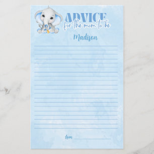   Elephant  Advice for Mum Baby Shower Game