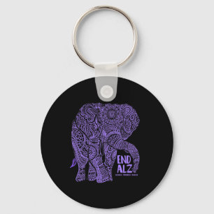 Elephant Alzheimerheimer Awareness Apparel And Gif Key Ring