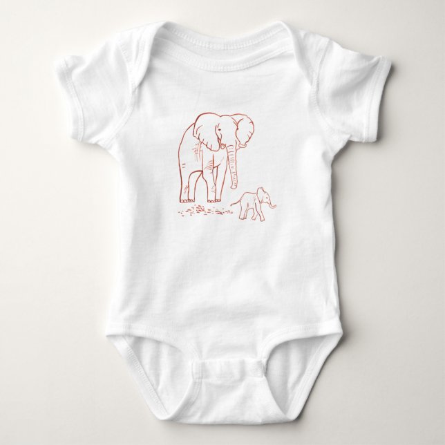 Elephant and Baby Bodysuit (Front)