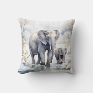 Elephant and Baby Cushion