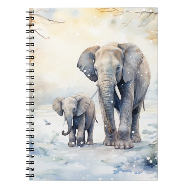 Elephant and Baby Notebook (Front)