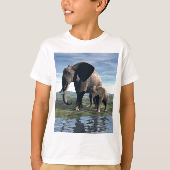 Elephant and Baby T-Shirt (Front)