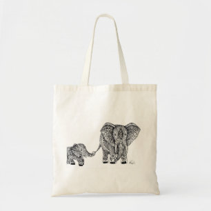 Elephant and baby tote