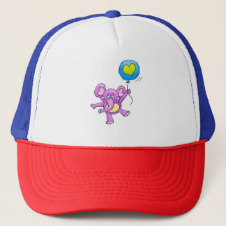 Elephant and balloon. trucker hat