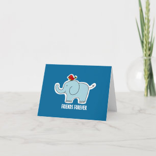 Elephant and Bird "Friends Forever" Note Card