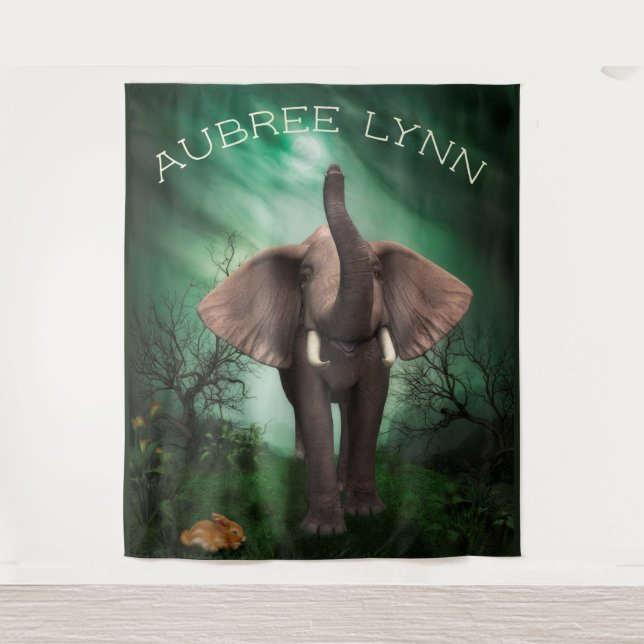 Elephant and Bunny Tapestry (Front)