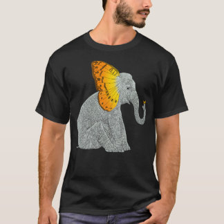 Elephant And Butterfly T-Shirt