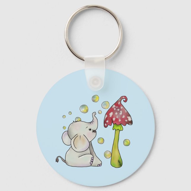 elephant and fungus key ring (Front)