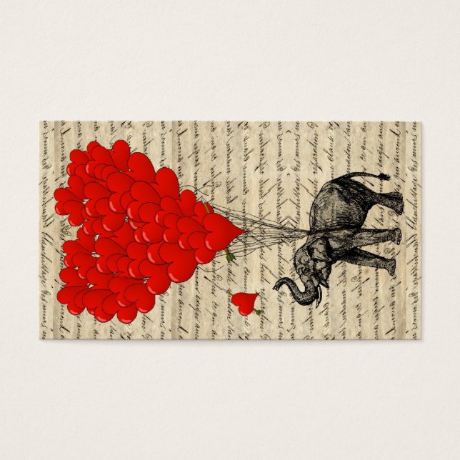 Elephant and heart shaped balloons (Front)