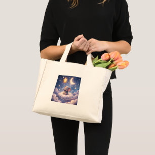 Elephant and midnight Moon tiny tote