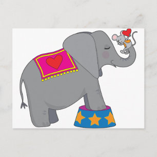 Elephant and Mouse Postcard