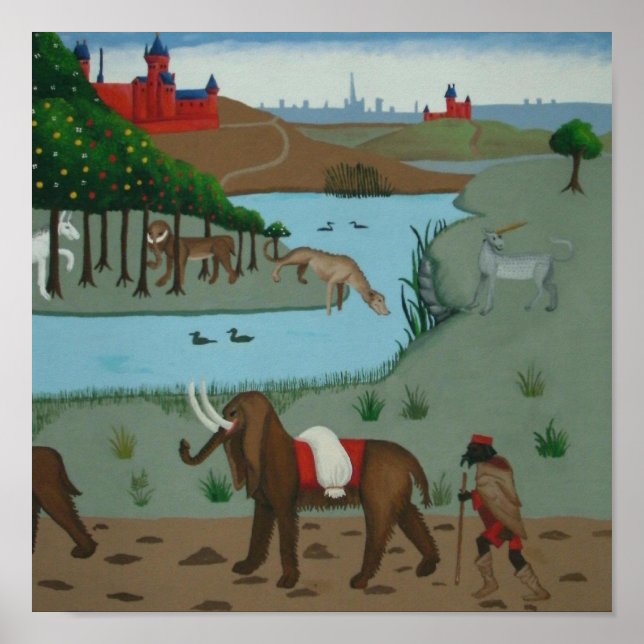 Elephant and Unicorn Poster (Front)