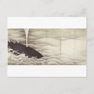Elephant and Whale (diptych) by Ito Jakuchu Postcard