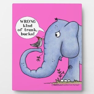 Elephant and Woodpecker Misunderstanding Plaque