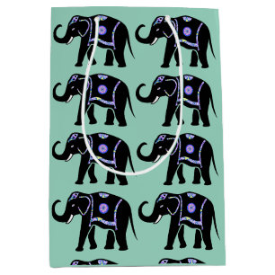Elephant Animal Abstract Decorative Patterns Medium Gift Bag
