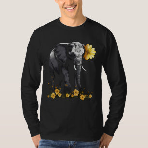 Elephant Animal Africa Flowers Elephant T-Shirt