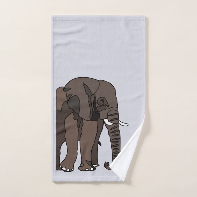 Elephant Animal Art Hand Towel (Hand Towel)