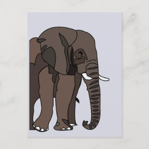 Elephant Animal Art Postcard
