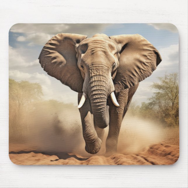 Elephant Animal Nature Majestic Wild Mouse Pad (Front)