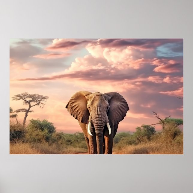 Elephant Animal Nature Majestic Wild Poster (Front)