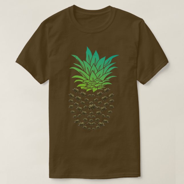 Elephant Animal Pineapple T-Shirt (Design Front)