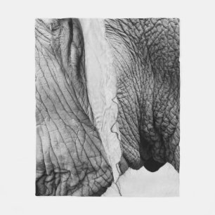 Elephant animal wildlife skin fleece blanket