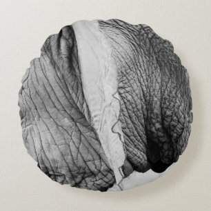 Elephant animal wildlife skin round cushion