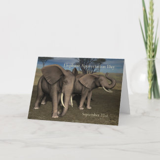 Elephant Appreciation Day Card September 22