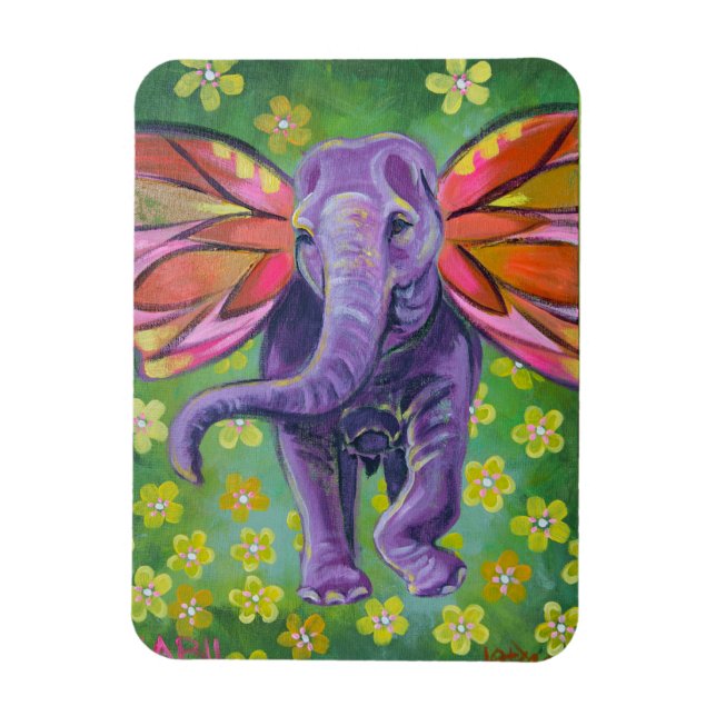 Elephant art decorative magnet (Vertical)
