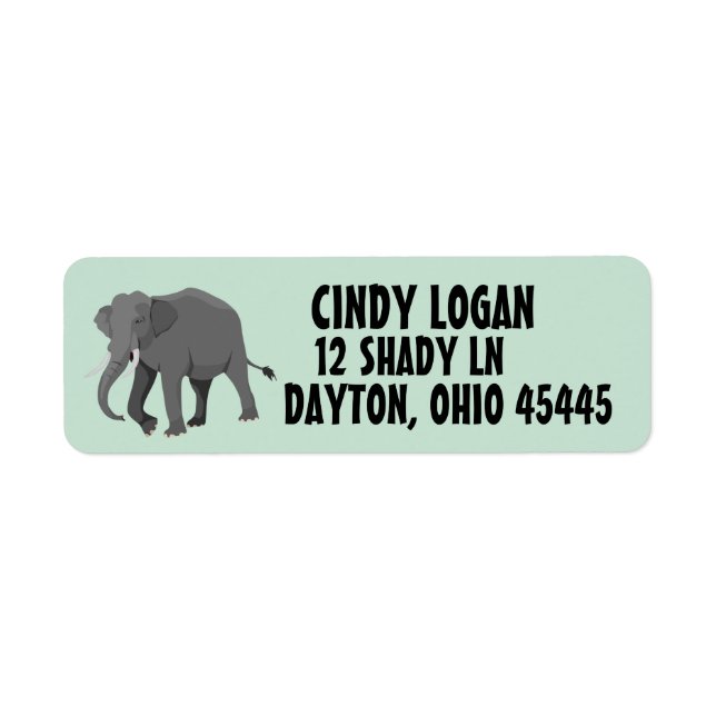 ELEPHANT ART Return Address Label (Front)