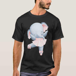 Elephant Artistic Ballet Ballerina Pointe Barr Gra T-Shirt
