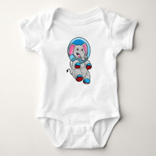 Elephant as Astronaut in Glass sphere Baby Bodysuit