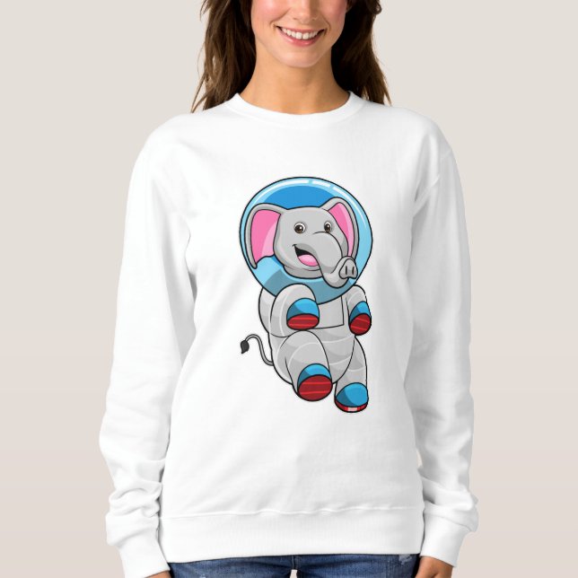 Elephant as Astronaut in Glass sphere Sweatshirt (Front)