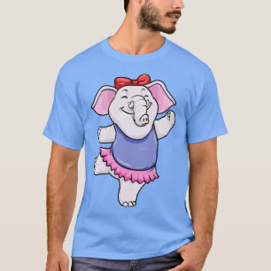 Elephant as Ballerina with Skirt T-Shirt