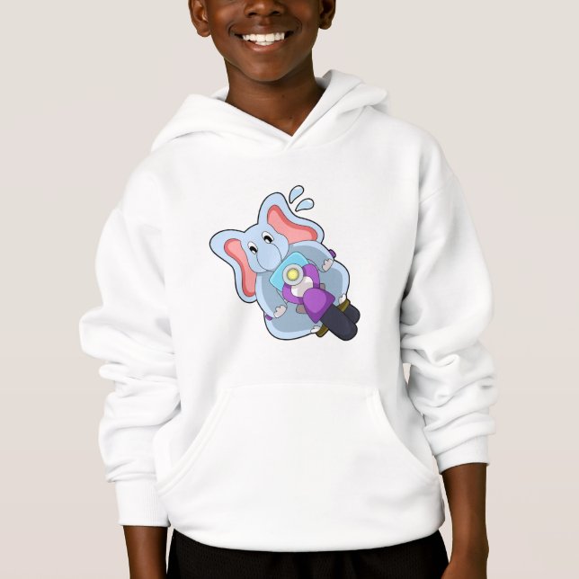 Elephant as Biker with Motorcycle.PNG (Front)
