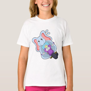 Elephant as Biker with Motorcycle.PNG T-Shirt
