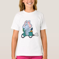 Elephant as Biker with Scooter