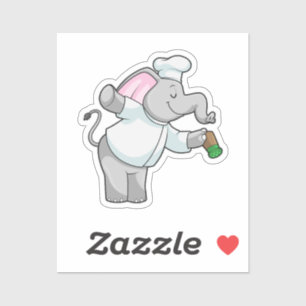 Elephant as Chef with Salt shaker