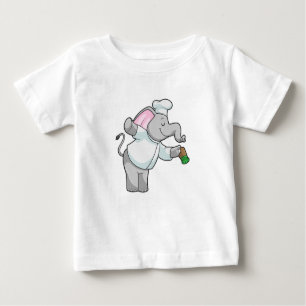 Elephant as Chef with Salt shaker Baby T-Shirt