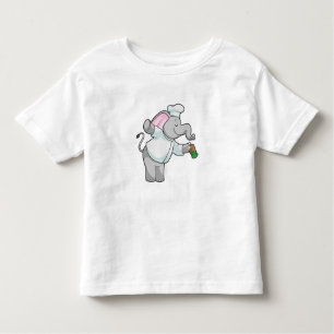 Elephant as Chef with Salt shaker Toddler T-Shirt
