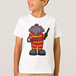 Elephant as Firefighter with Hose T-Shirt