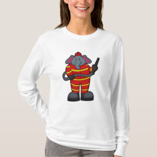 Elephant as Firefighter with Hose T-Shirt