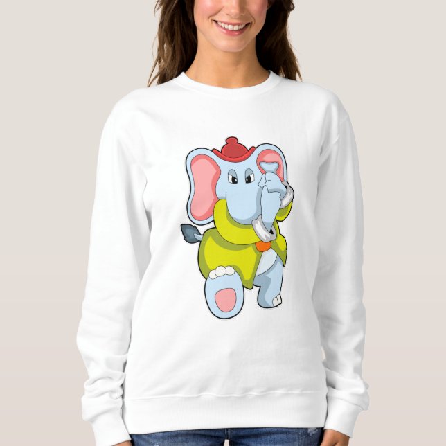 Elephant as Firefighter with Proboscis Sweatshirt (Front)