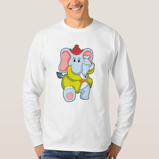 Elephant as Firefighter with Proboscis T-Shirt (Front)