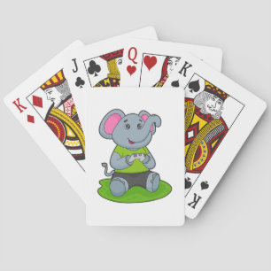 Elephant as Gamer Playing Cards