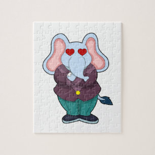 Elephant as Groom with Suit.PNG Jigsaw Puzzle