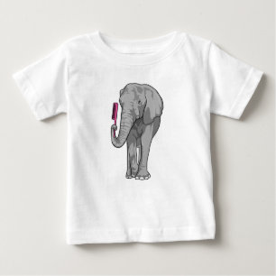 Elephant as Hairdresser with Comb Baby T-Shirt