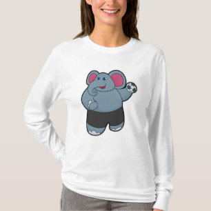 Elephant as Handball player with Handball ball T-Shirt