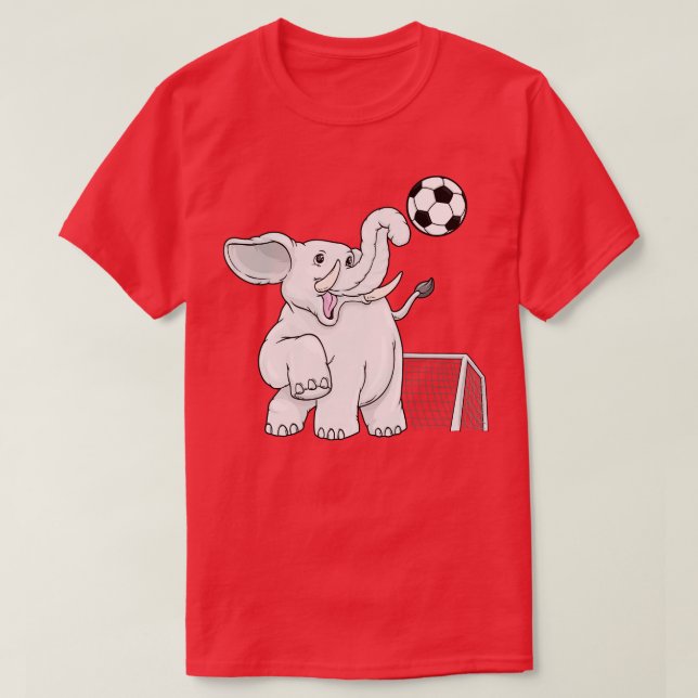 Elephant as player with ball 2 T-Shirt (Design Front)